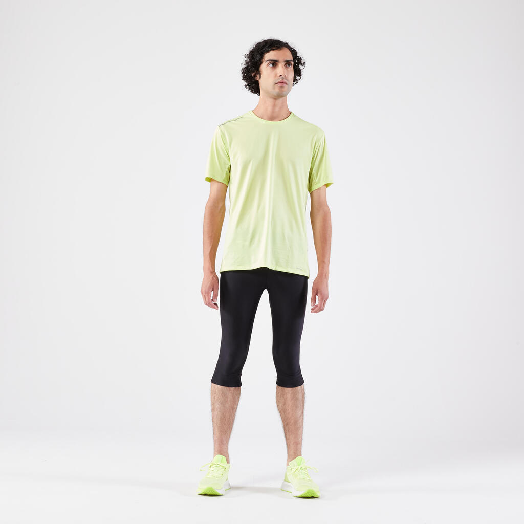 Men's Running 3/4 Tights - Kiprun Run 100 Black